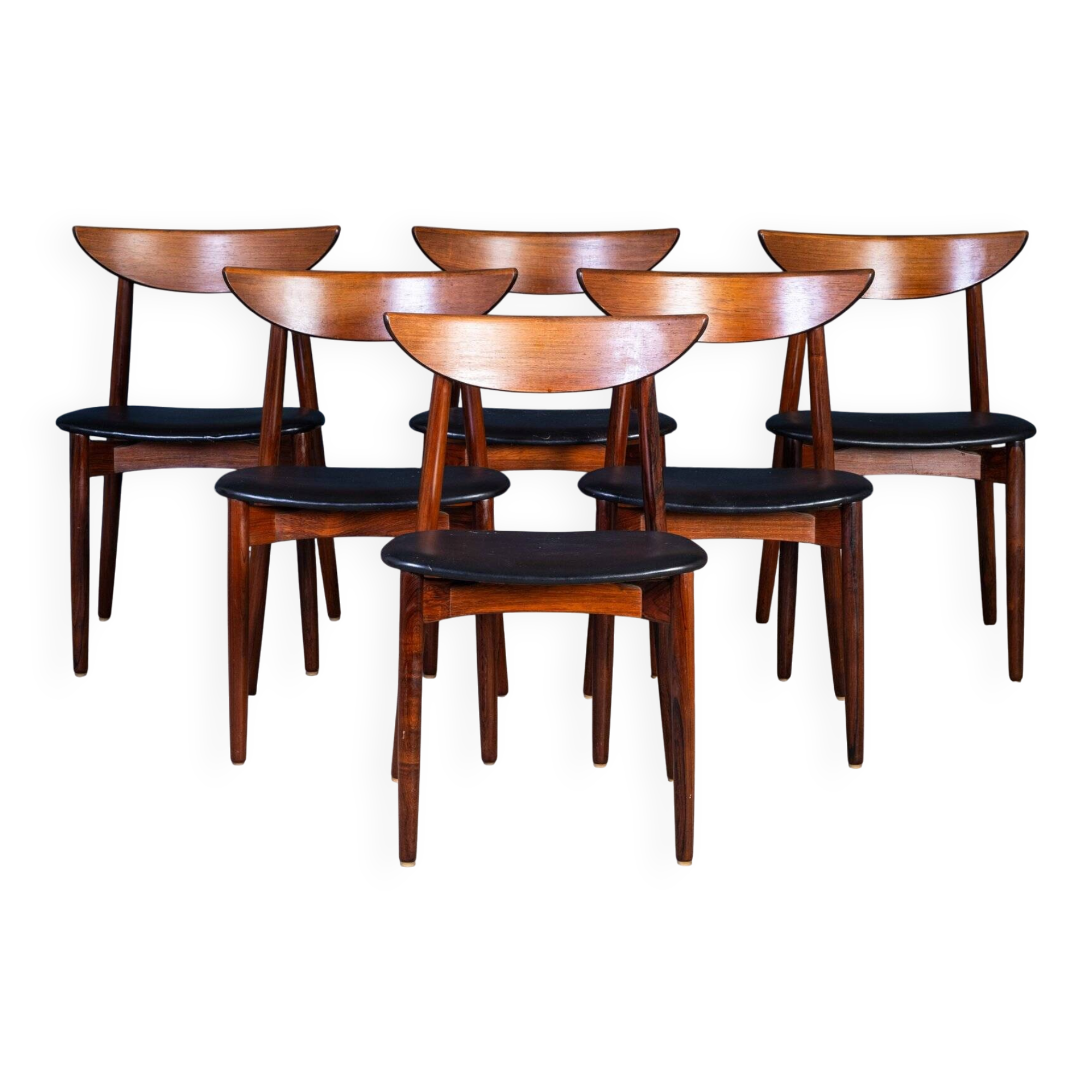 Vintage Rosewood Chairs by Kurt Østervig for KP Furniture, Denmark, 1960s, Set of 6