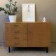Commode vintage scandinave des années 60 en chêne clair