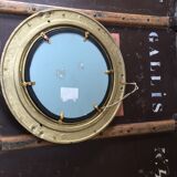 Brass porthole mirror  29x29cm