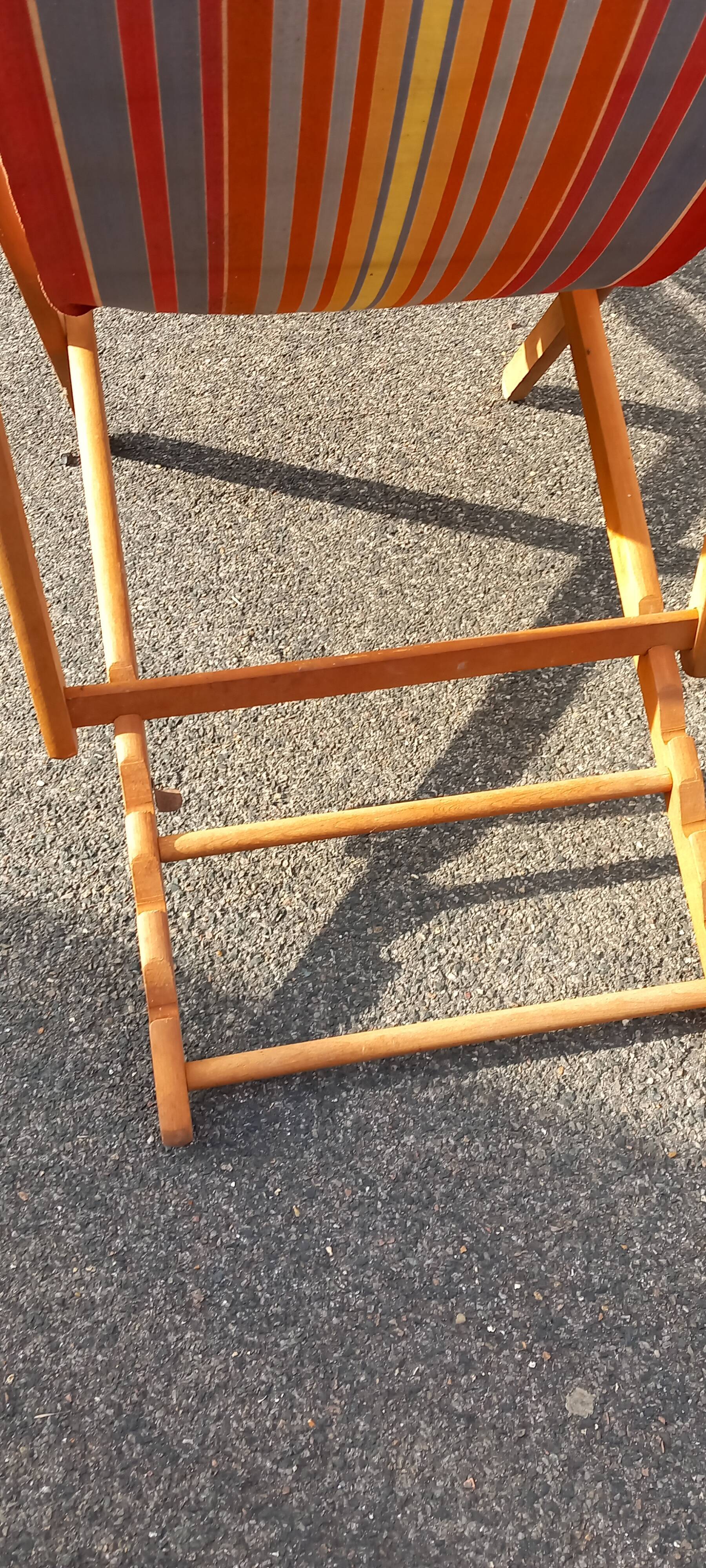 Deck chair, Chilean vintage orange tone