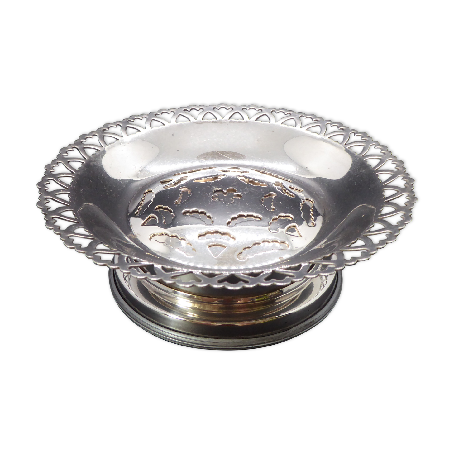 Beurrier en métal argenté coquillor glace Selency