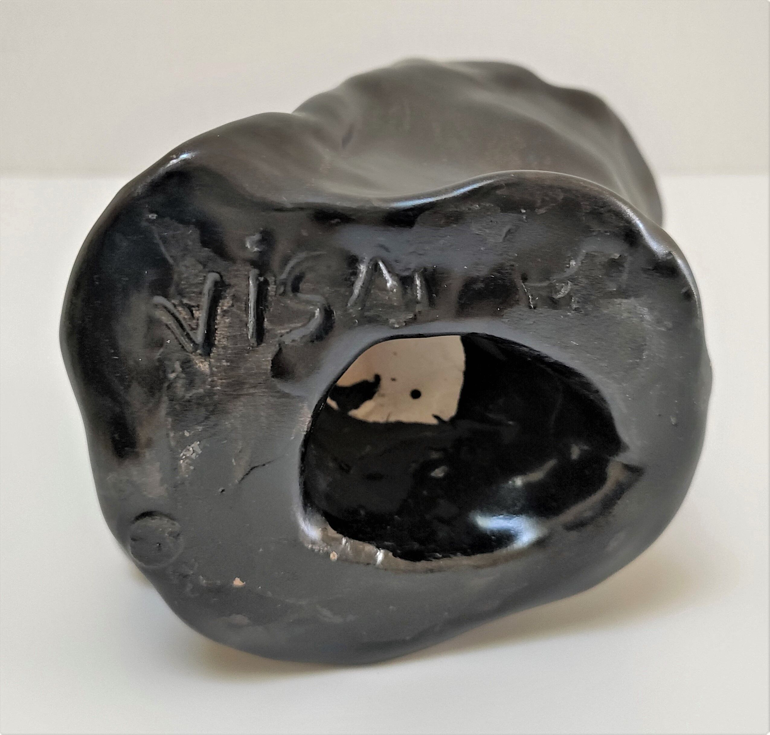 Anthropomorphic ceramic ashtray with woman's figure design 60s