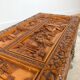 Vintage Chinese carved camphor wood chest on claw feet