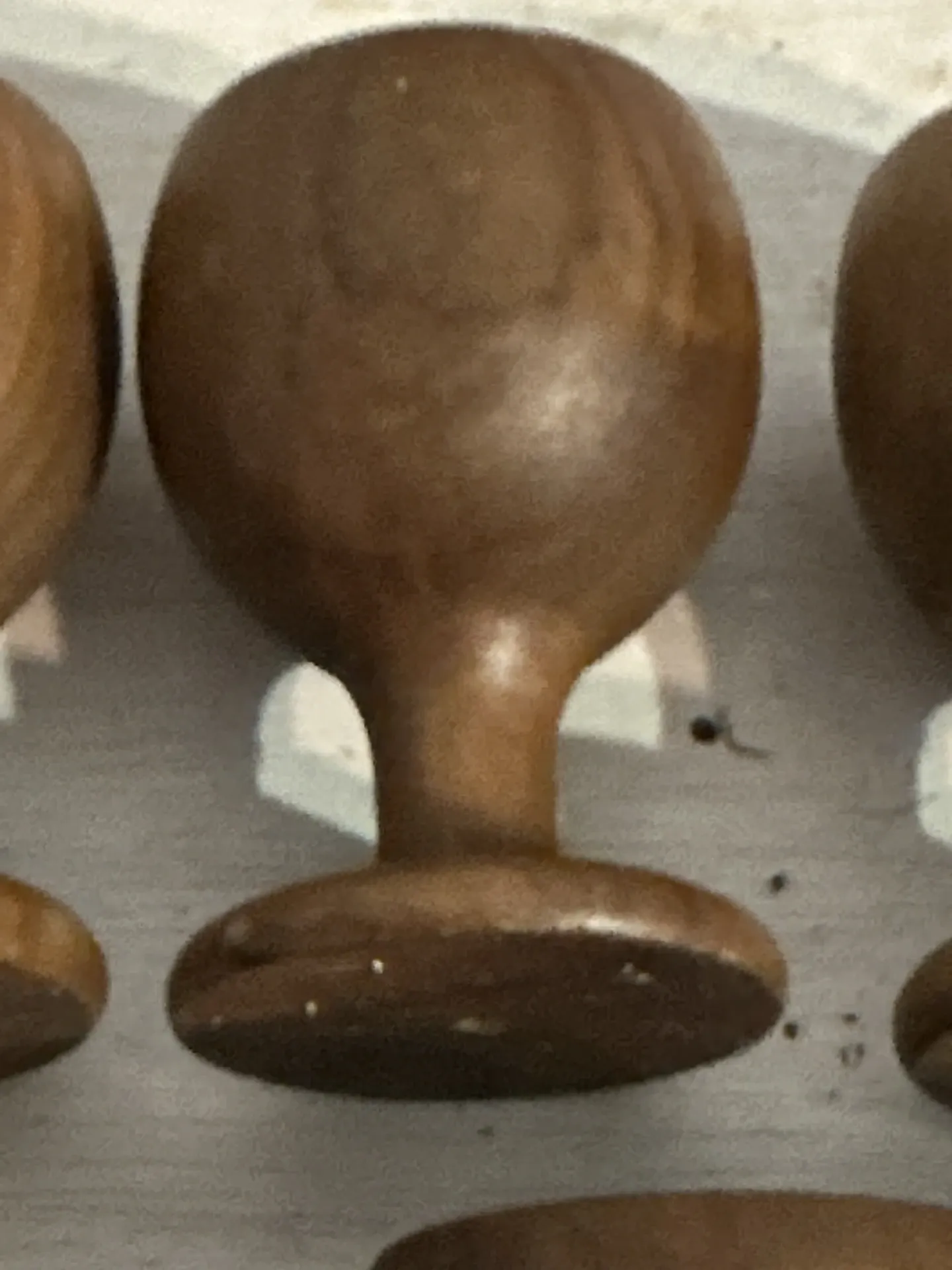 Vintage wooden egg cups – 6 pieces – 1950s