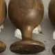 Vintage wooden egg cups – 6 pieces – 1950s