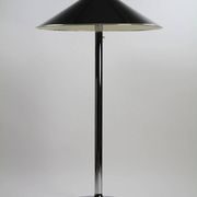 Ateljé Lyktan floor lamp with rare oversized custom shade – Sweden, 1970s