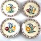 4 dessert plates hb quimper floral decor