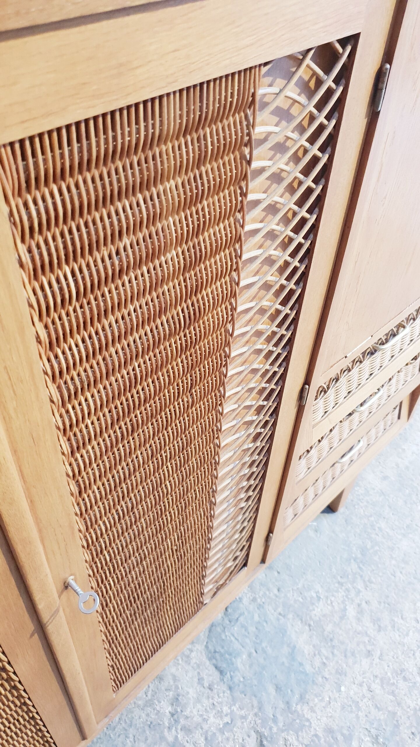 Rattan cabinet cabinet