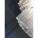 Plafonnier "Tronchi" contemporain transparent en verre de Murano de style Venini carré Spoutnik