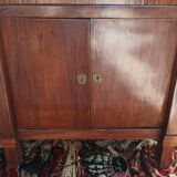 Empire walnut burl secretary