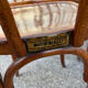 10 varnished patterned bistro chairs