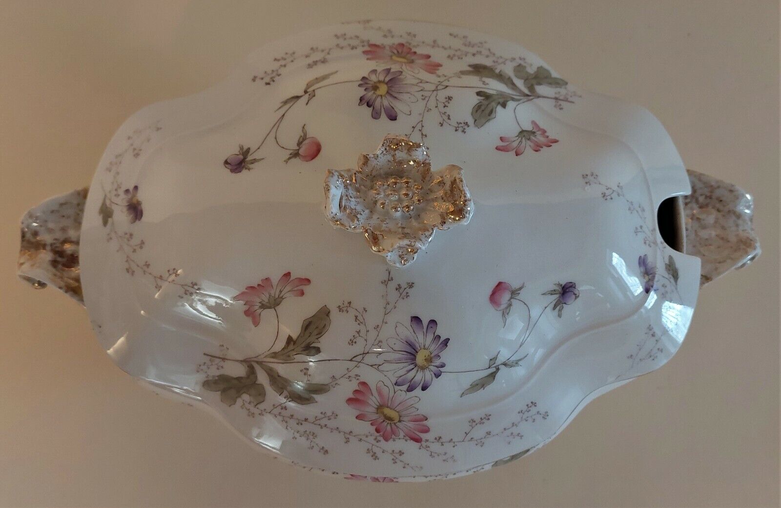 Limoges porcelain soup tureen Redon Martial late nineteenth century