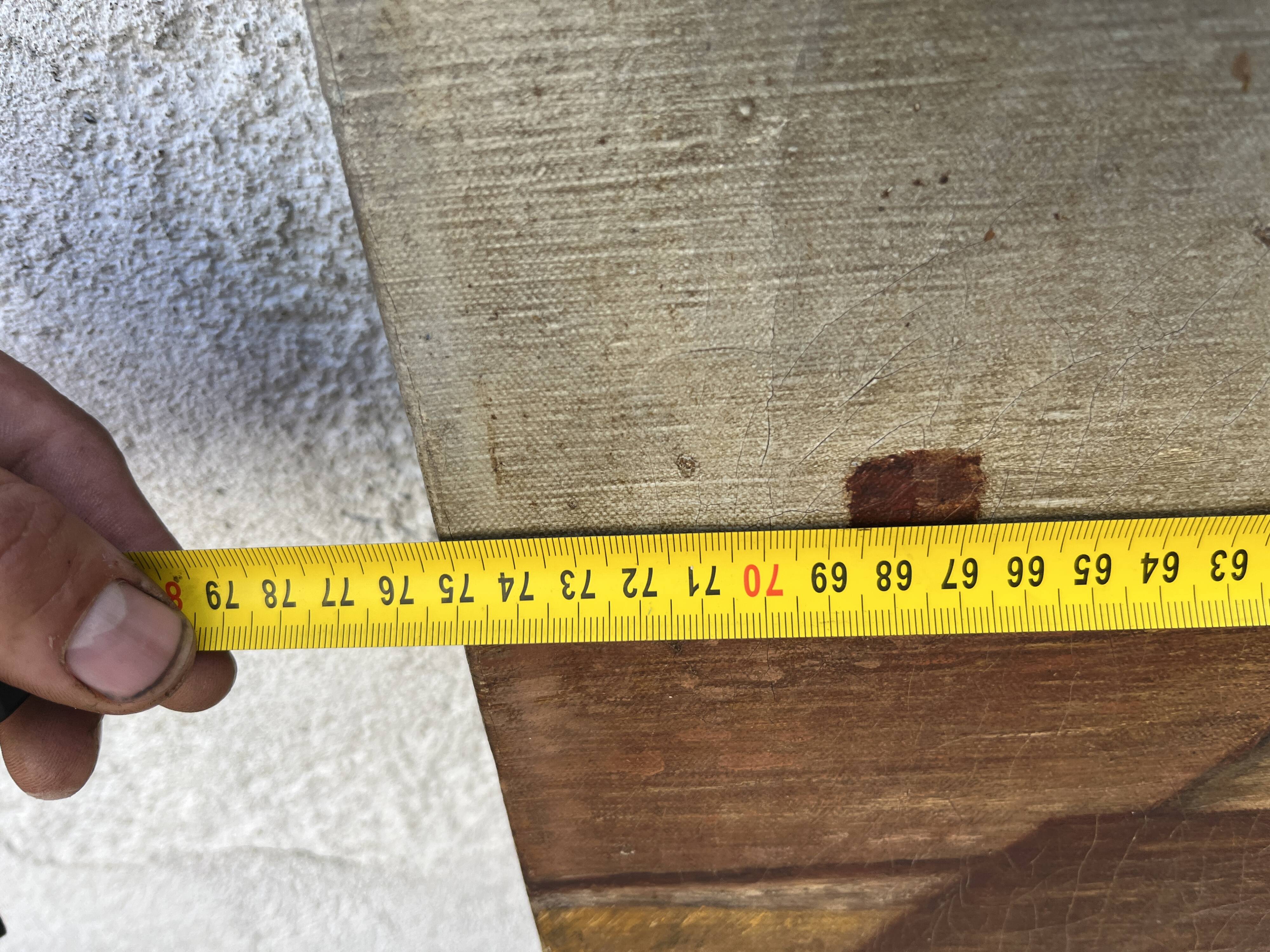 Old painting signed G. Thomas ? Cows at the watering place » (1906)