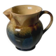 Vintage 1970s glazed ceramic pitcher - Handmade French water jug - Decorative vase in wabi-sabi style for the kitchen