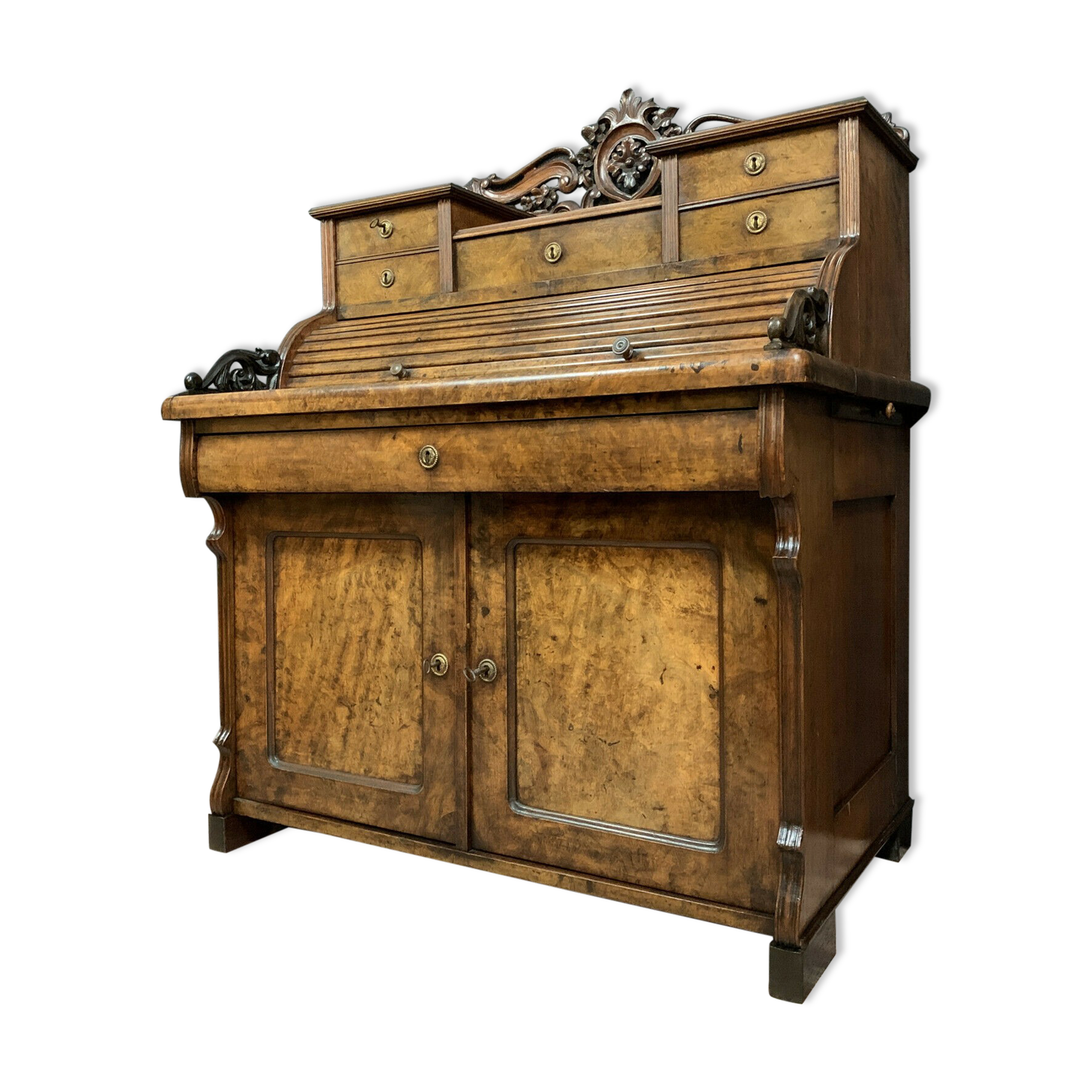 Scriban époque Biedermeier en noyer clair vers 1820