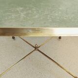 Table basse néoclassique 1960 laiton doré
