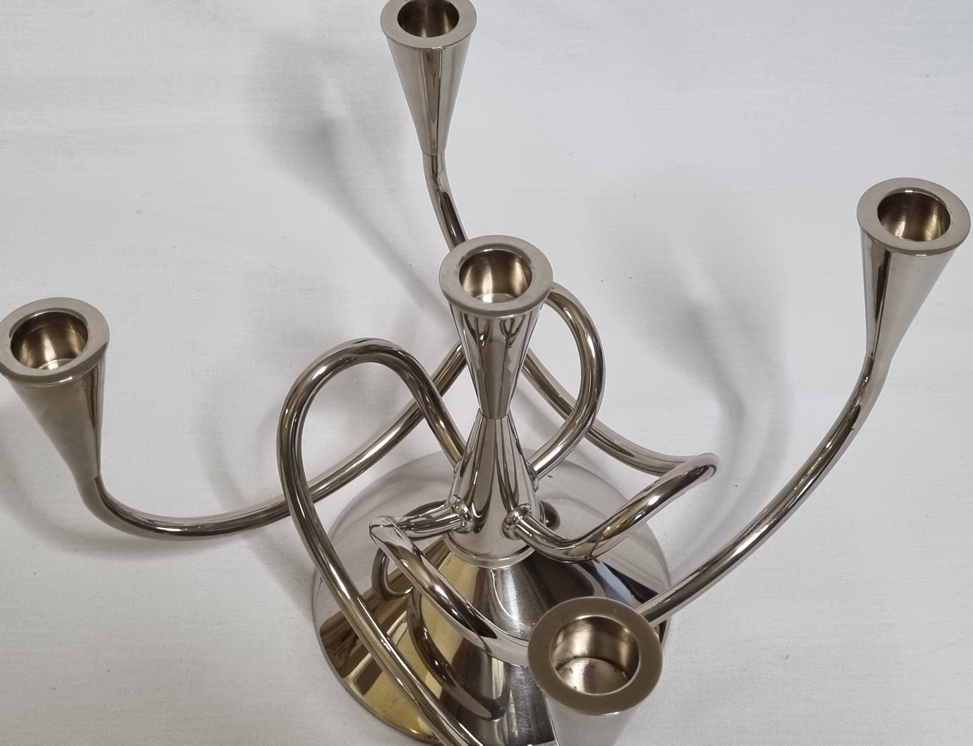 Chandelier Driade Matthew Boulton II 5 lights in metal attributed to Borek Sipek