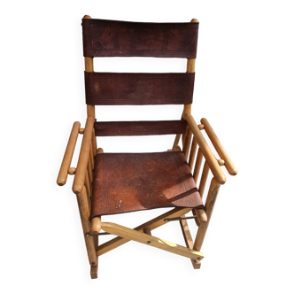 Pair of Costa Rican teak rocking chairs