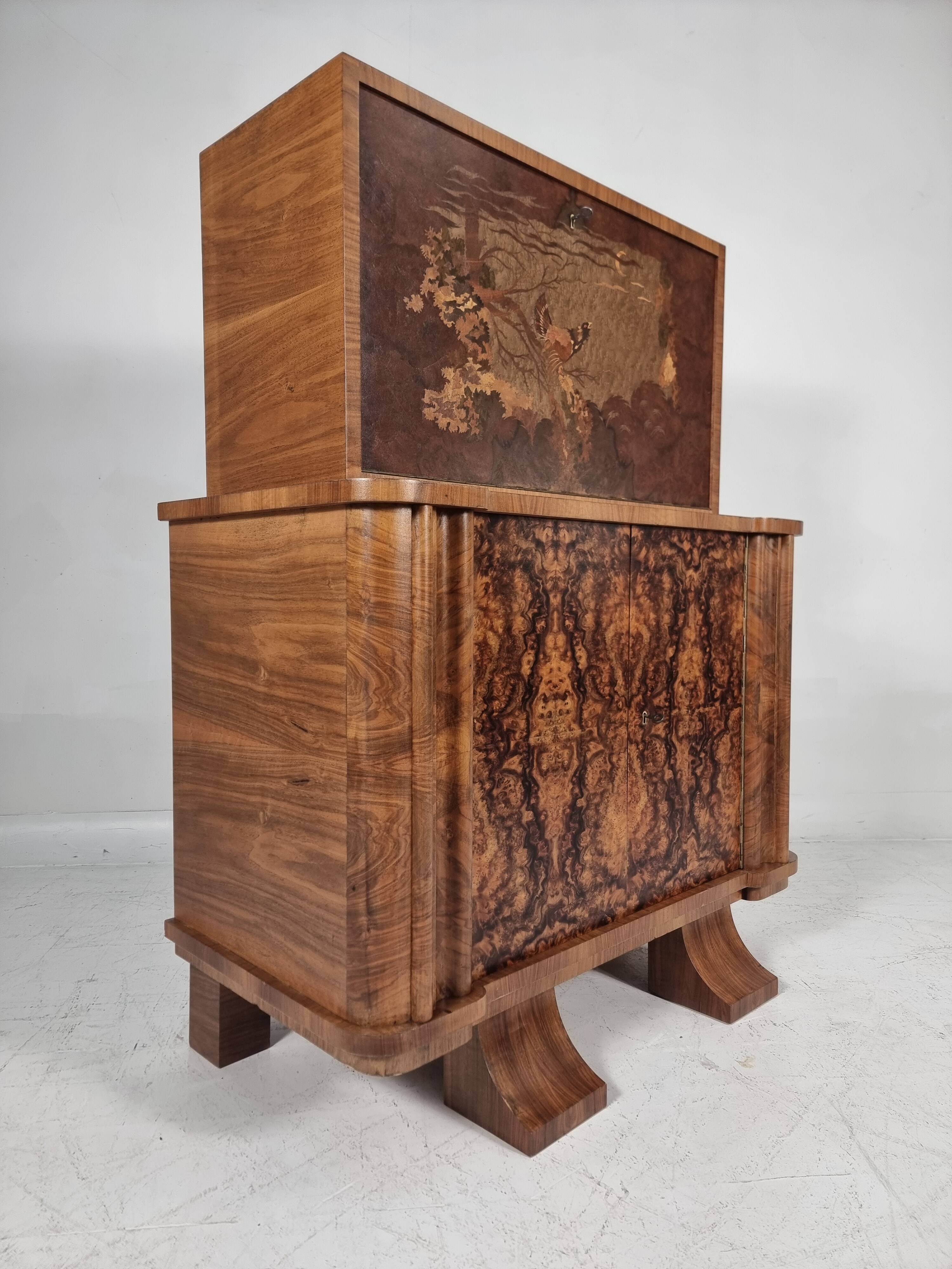 Art Deco Cabinet Bar, 1940s