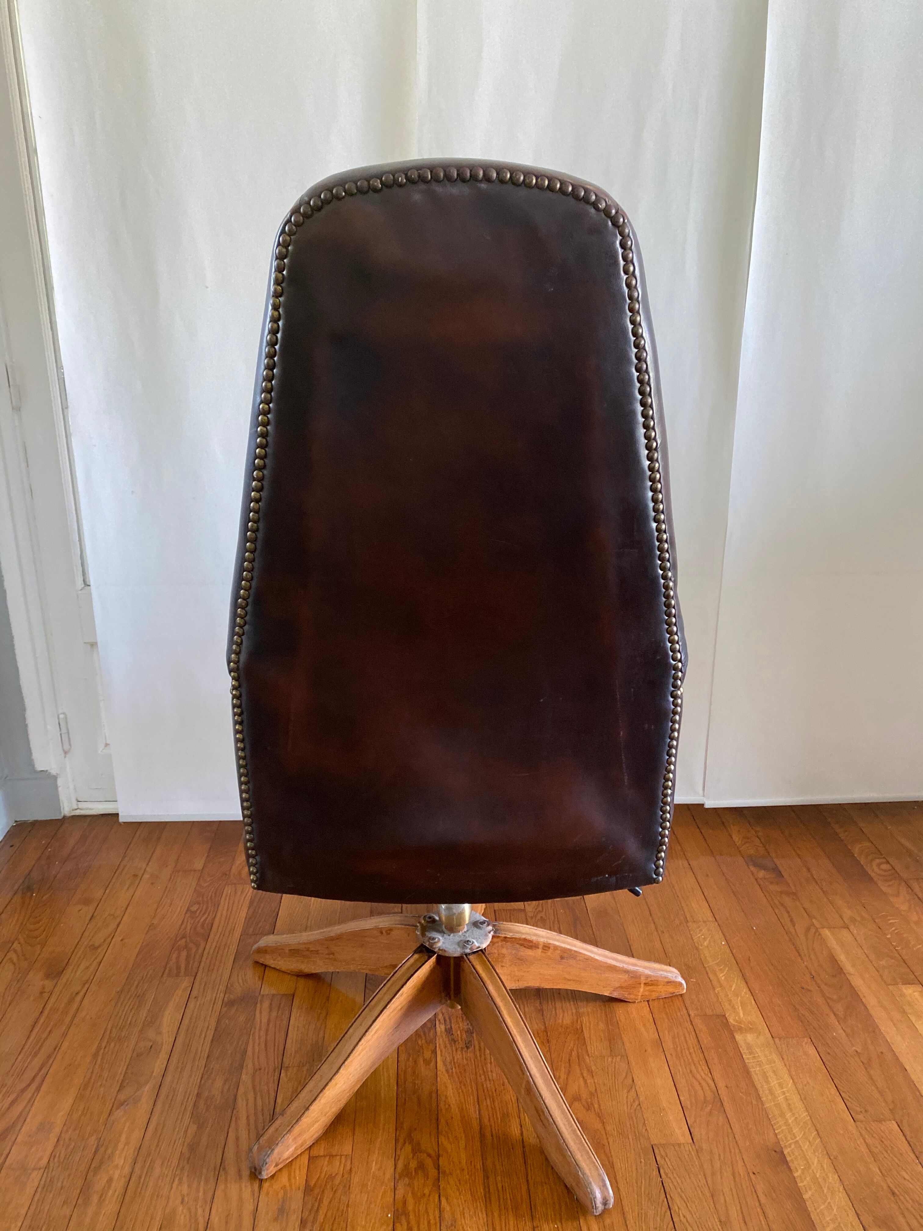 Chesterfield leather office chair