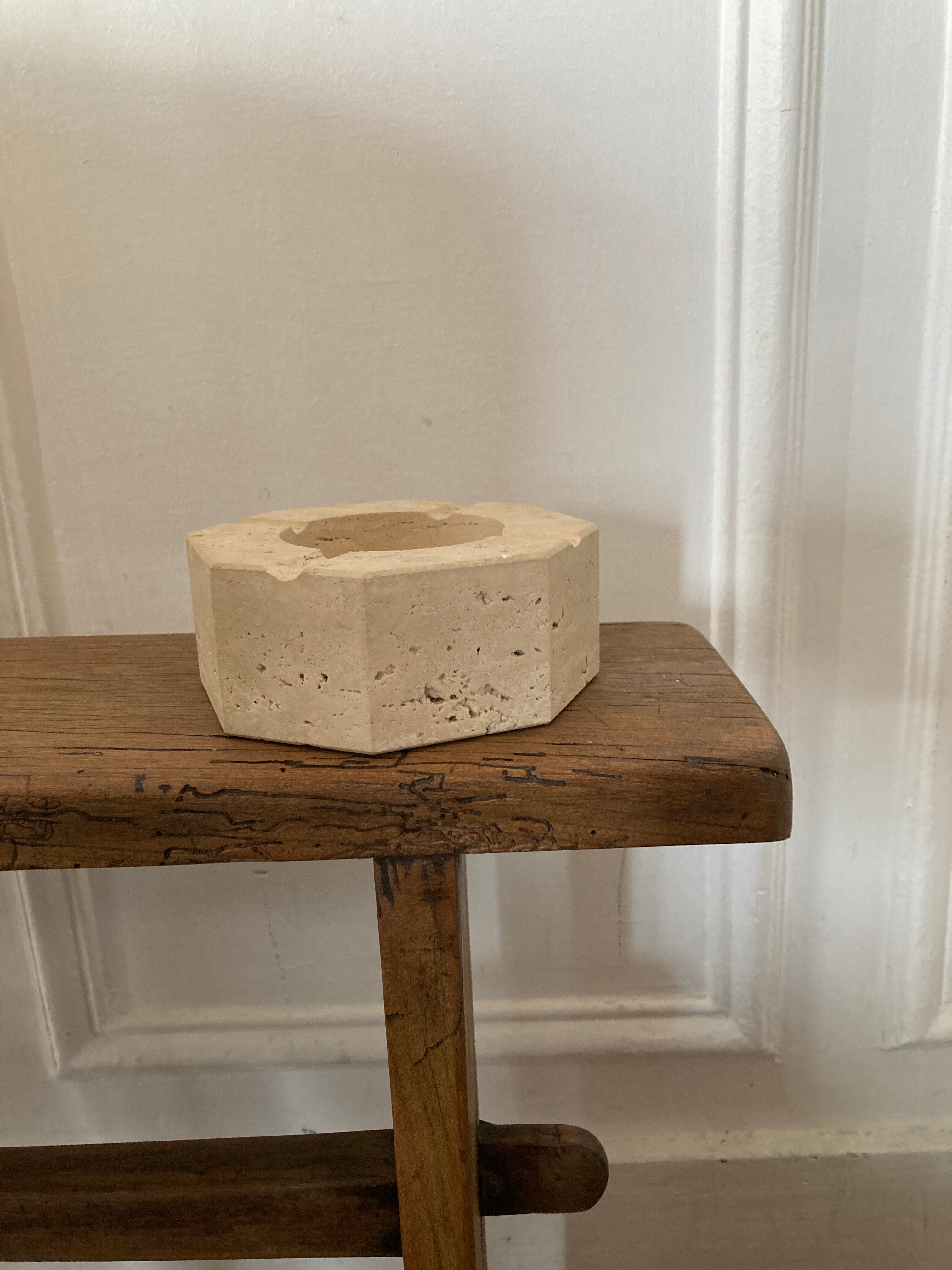 Travertine ashtray