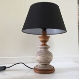 Lamp in stone and wood turned by noaïlles