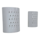 Pair of vintage wall lights in white porcelain, France, 1980.