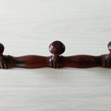 Wall-mounted coat rack with 3 hooks