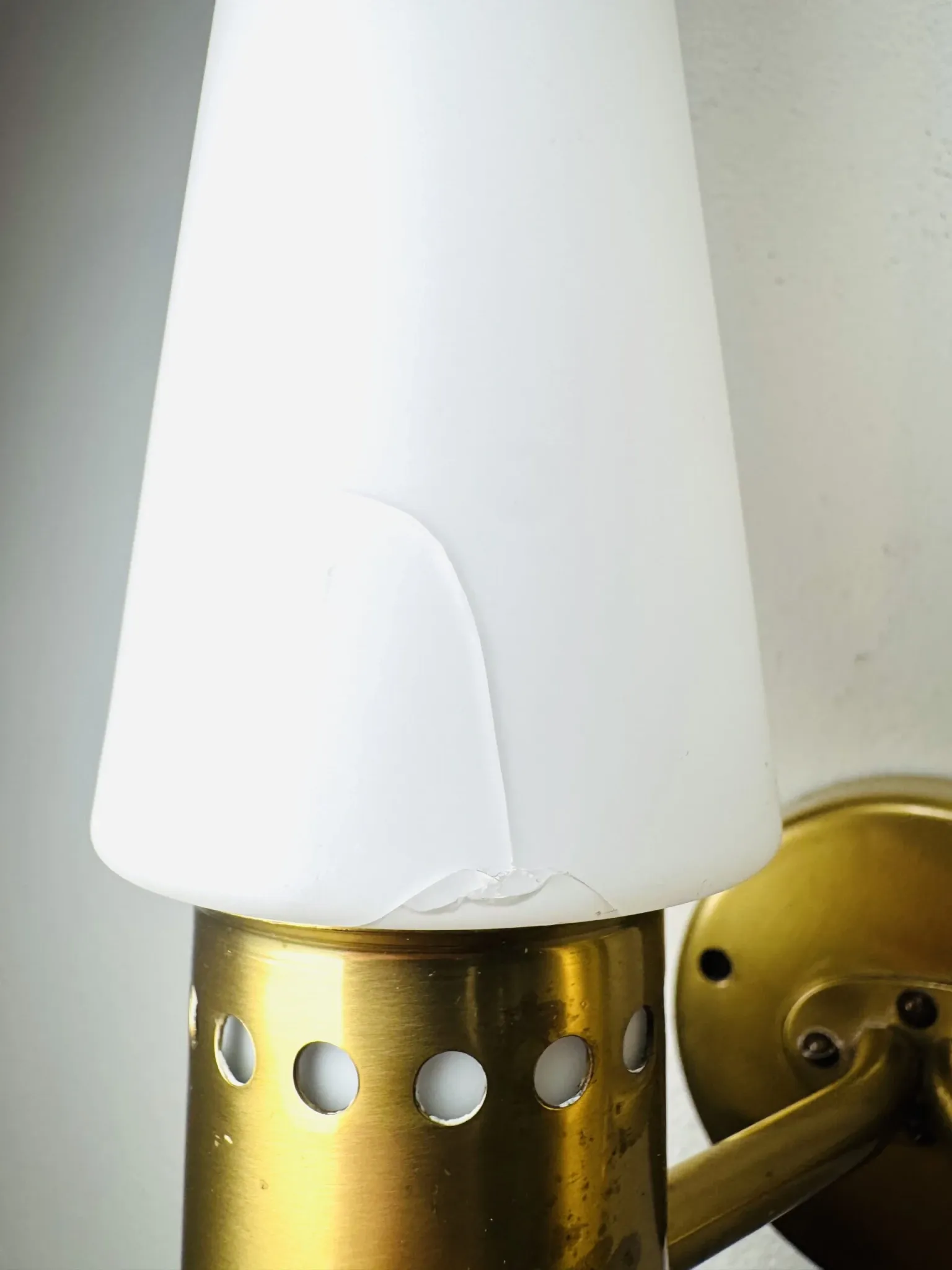 Brass Coloured Double Wall Lamp By Hans-Agne Jakobsson For Markaryd, Sweden, 1960'S