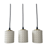 Lot 3 suspensions in vintage opaline