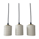 Lot 3 suspensions in vintage opaline