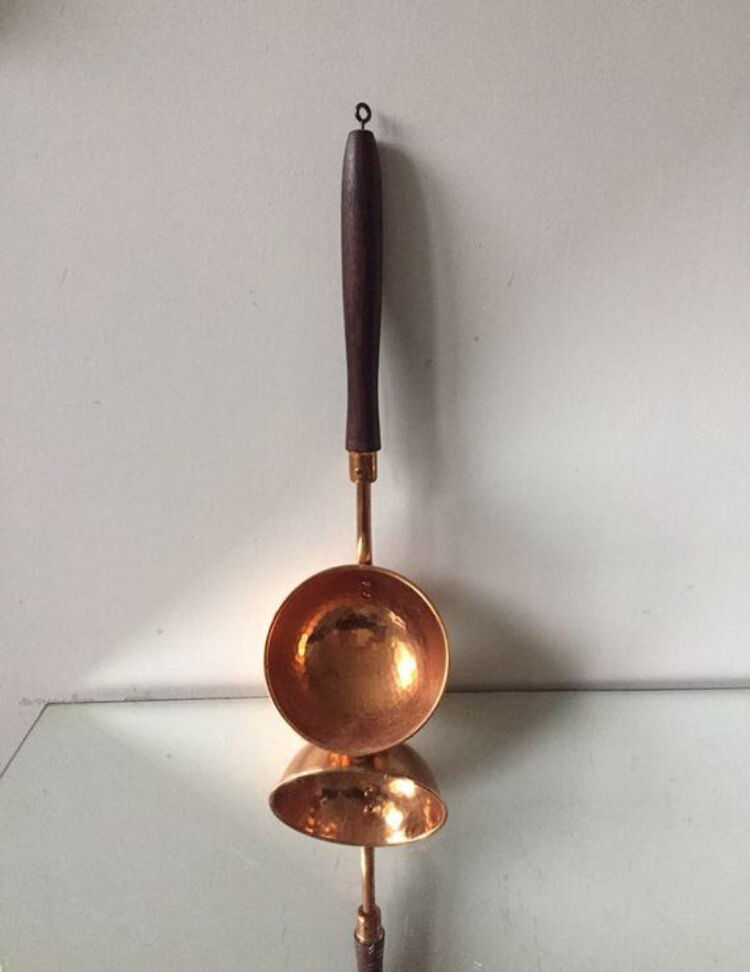 Copper ladle with rosewood handle mid century denmark