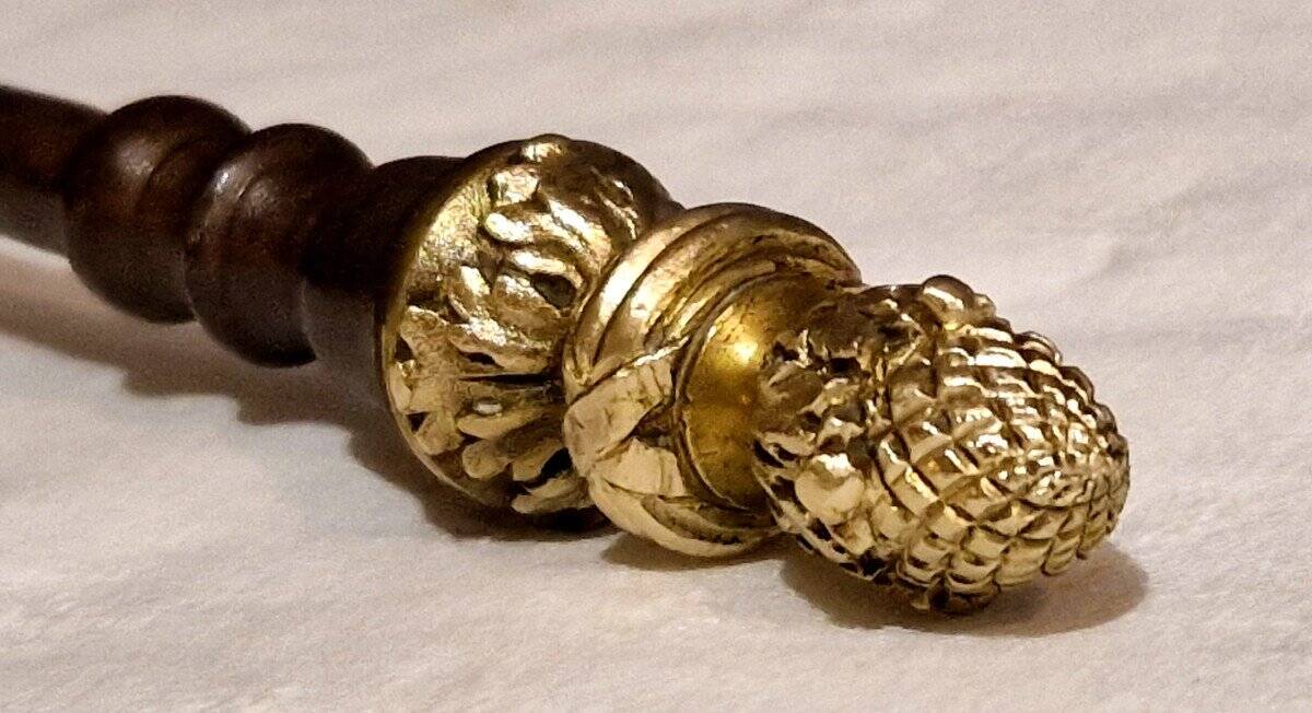 Bronze Gilt and Iron Fireplace Tool Set from the 19th Century