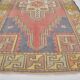 Tapis Oushak rouge et bleu sku 2451