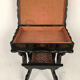 Worker Napoleon III, black lacquered wood with Asian decoration painted gold