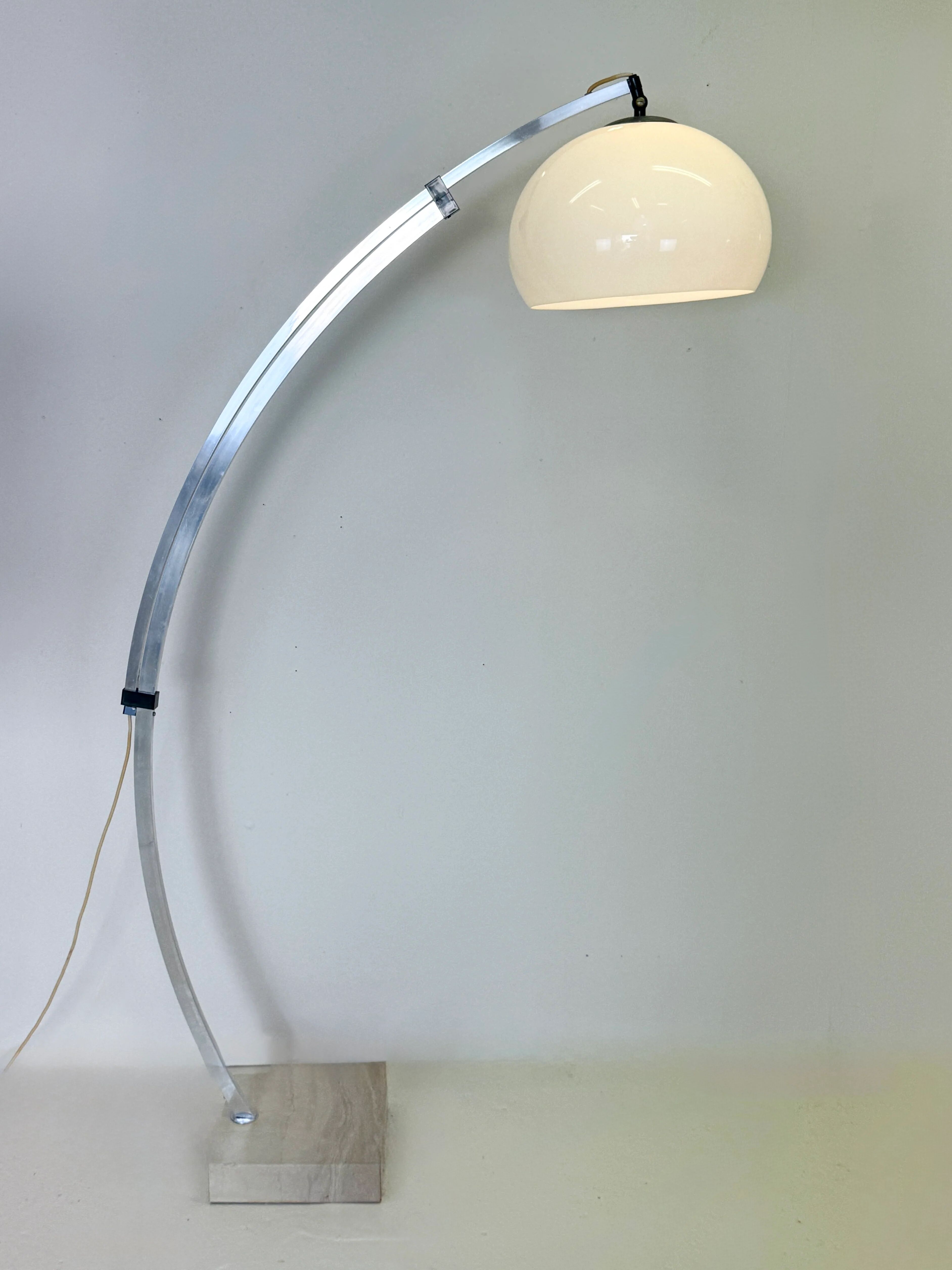 Telescopic "arc" floor lamp — Guzzini, Italy, 1970s