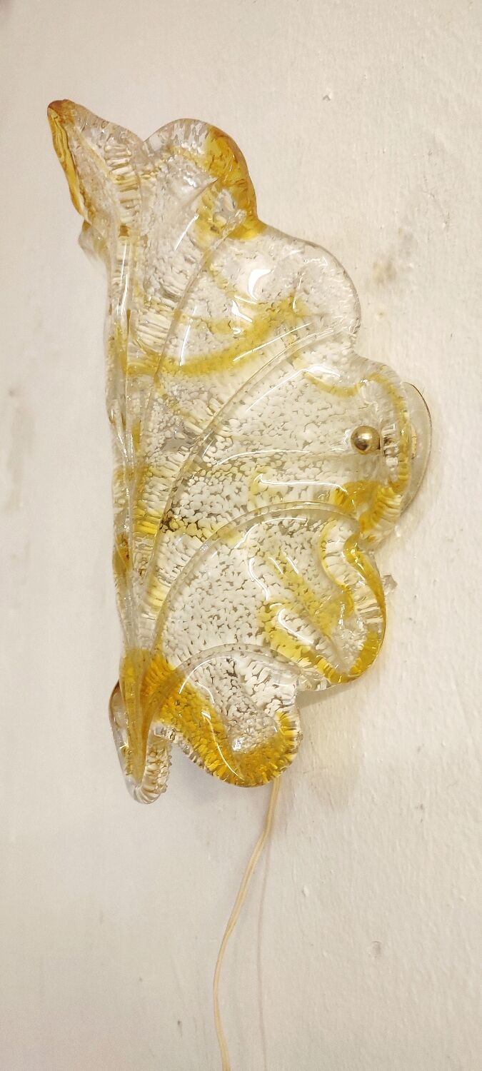 Murano glass wall light. Italy, 1960s.