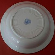 Hollow earthenware dish Saint Amand early twentieth floral decoration