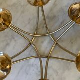 Low six-light brass chandelier circa 1950