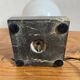 Table lamp in marble, gold metal, opaline globe