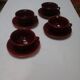 Set de 4 tasses bistrot bordeaux