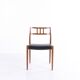 Dining chair – Niels Otto Møller – Model 79 – Teak & black leather – JL Møllers Møbelfabrik – 1960s