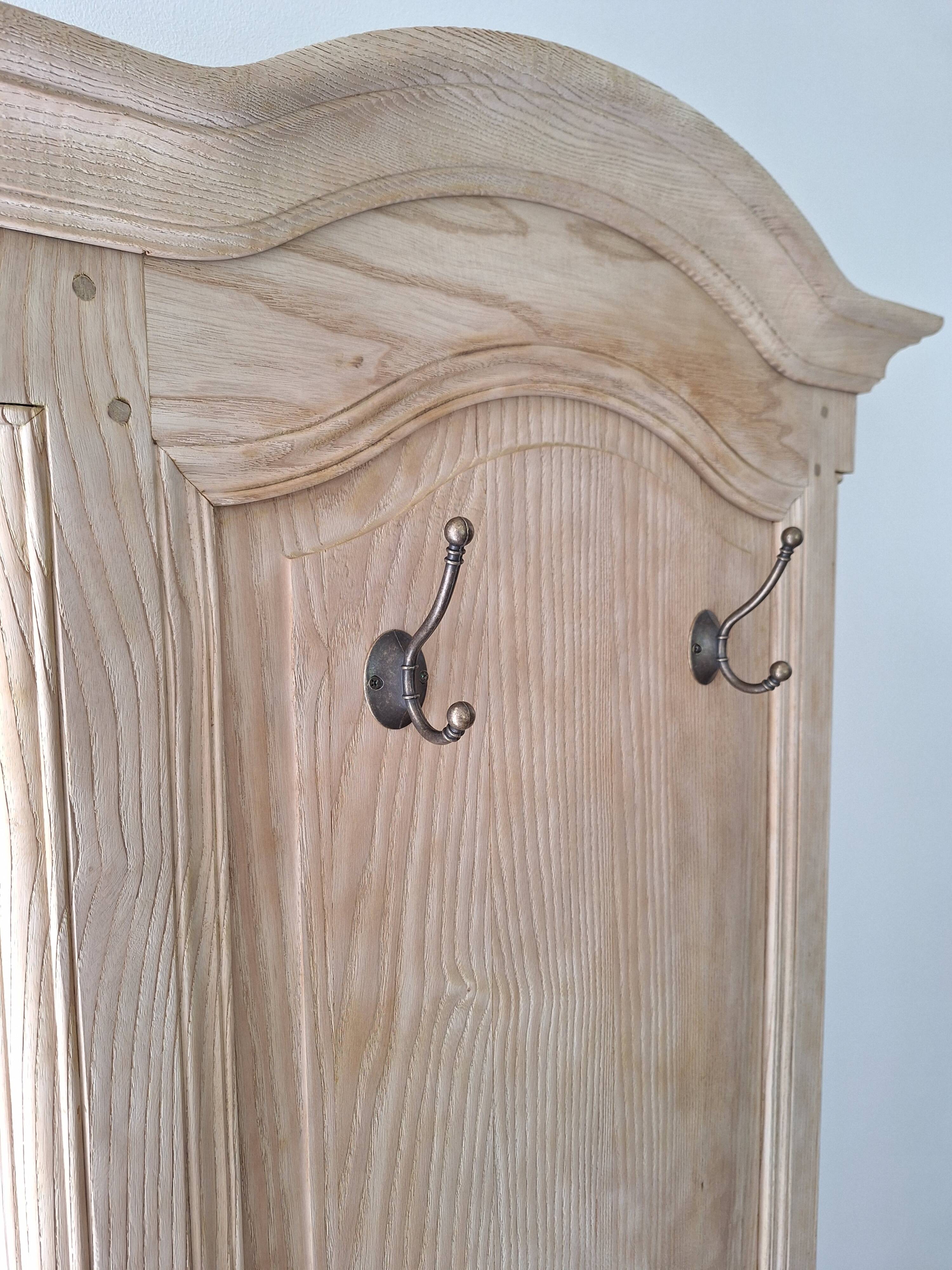 Restored antique oak entrance wardrobe