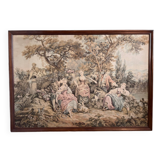 Vintage framed wall tapestry