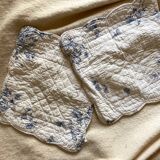 Housses de coussin en coton ancien en toile de Jouy