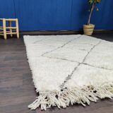 Tapis berbere beni ouarain à losanges creux