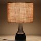 Lampe de table Søholm "1040" avec abat-jour en jute / céramique / style mid-century / design danois moderne / années 1960 / 1970 / Cloos & Co.
