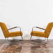 Bauhaus style armchairs, 1950s, Poland, set of 2