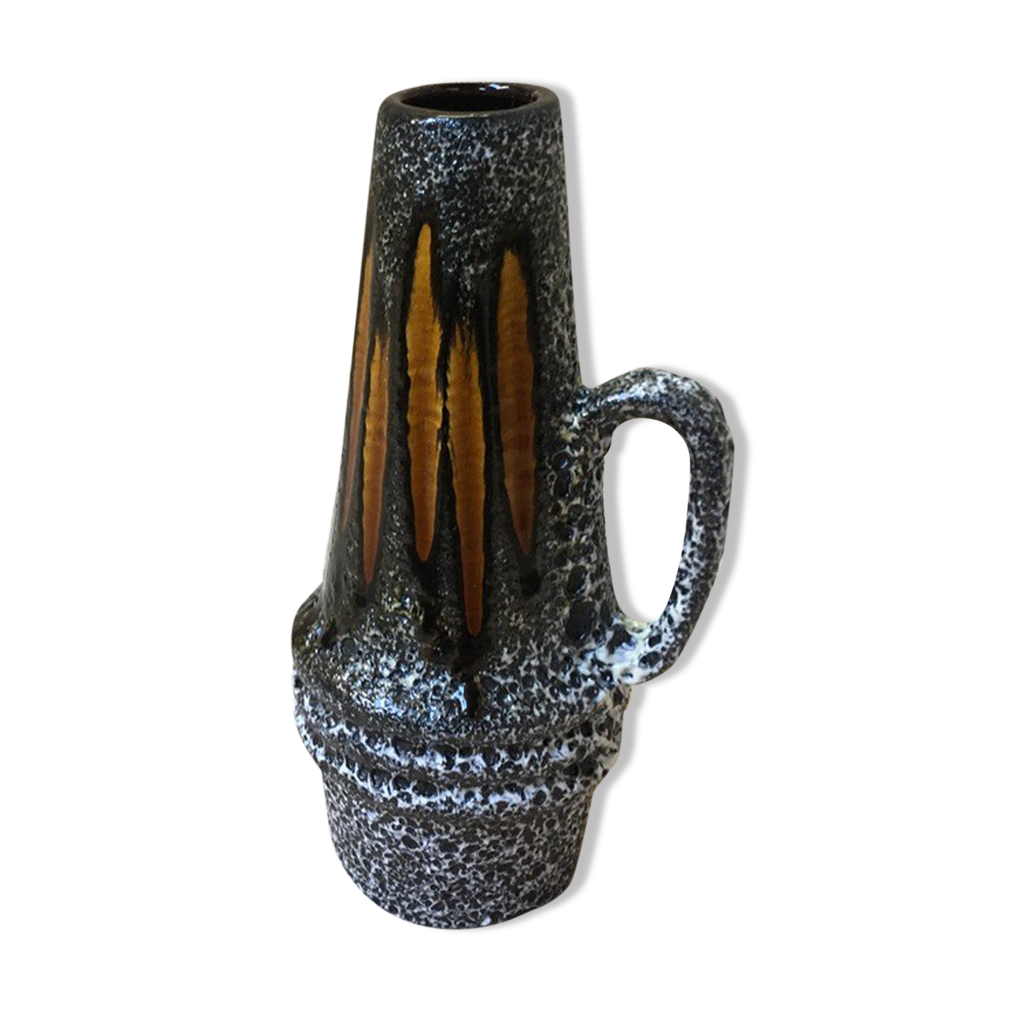 Flamed vase - West german fat lava