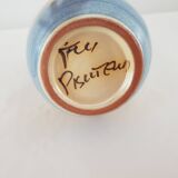 Ceramic soliflore vase Signed Pisutaux (Signature to be identified)